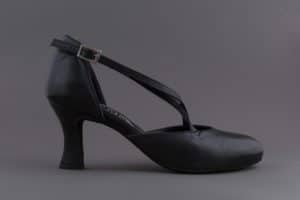 Faux leather closed forward dance shoe