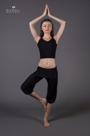 Completo top doppia bretella e pantalone ginocchio