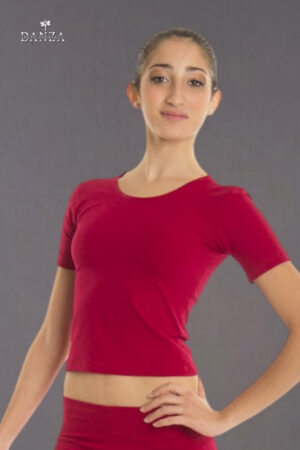 Maglia danza manica corta scollo rotondo