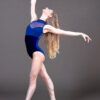 Body danza in velluto con scollo americana