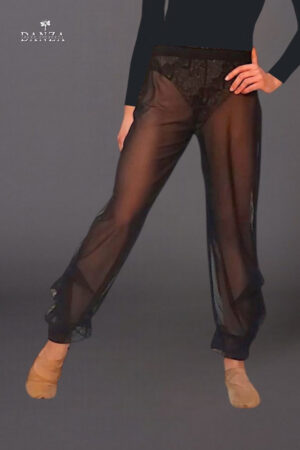 Pantalone per danza in tulle elasticizzato