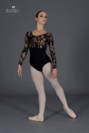 Body danza scollo rotondo e maniche lunghe