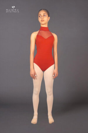 Body danza scollo americana inserto a cuore