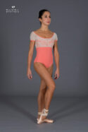Body danza a scollo rotondo con manica corta