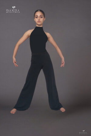 Completo danza body scollo americana e pantapalazzo