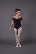 Body danza donna mezza manica con inserto