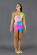 Multi-color rhythmic gymnastics leotard