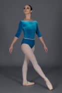 Women's dance leotard in lycra and velvet