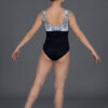 Body danza taglio a cuore inserto tulle floccato