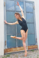 Body danza smanicato a pistagna 