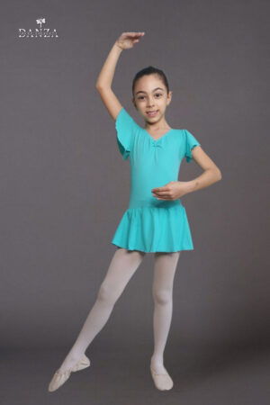 Body danza bambina gonnellino manica aletta