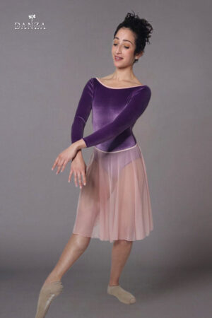 Gonna danza a ruota tulle elasticizzato